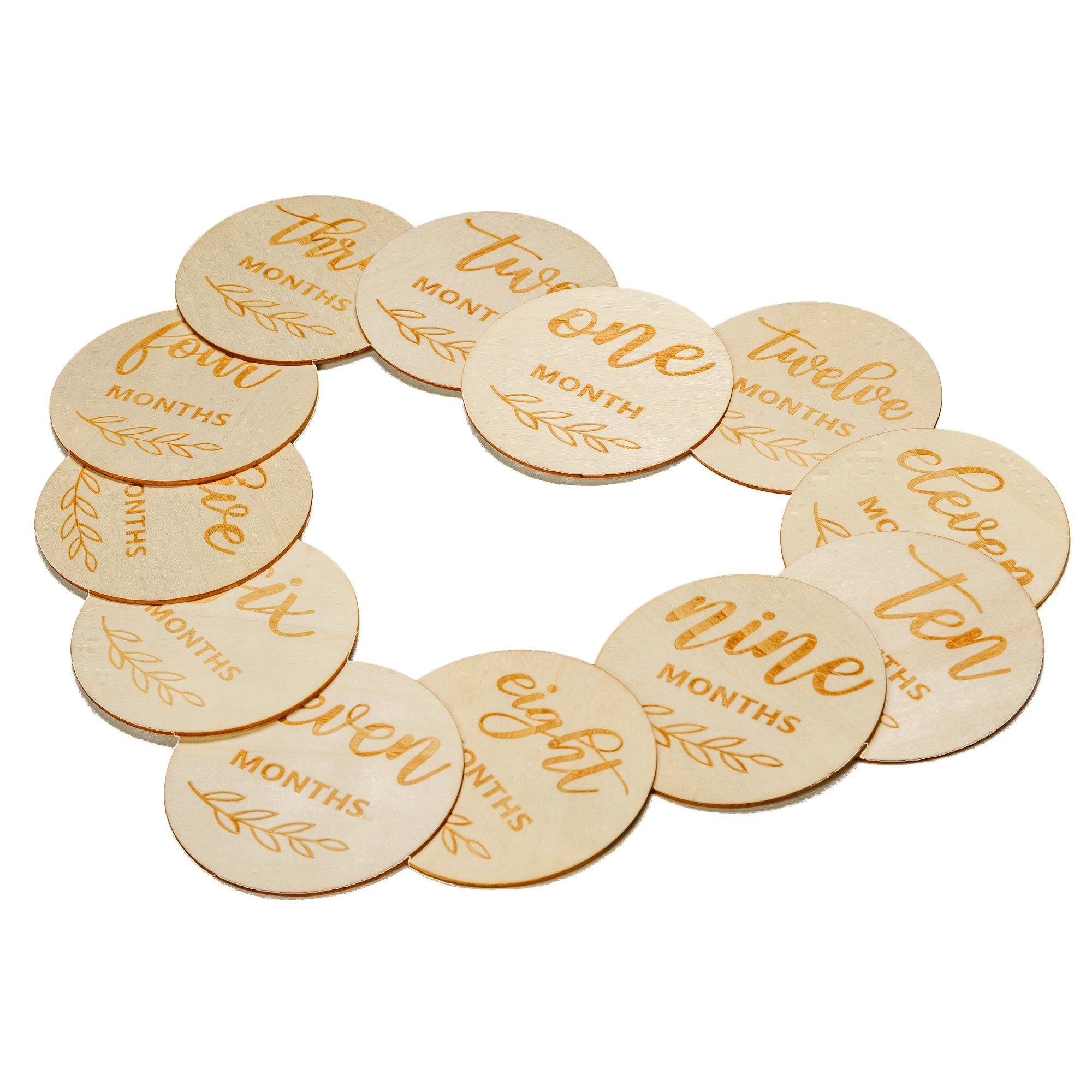 Wooden Monthly Milestone Discs