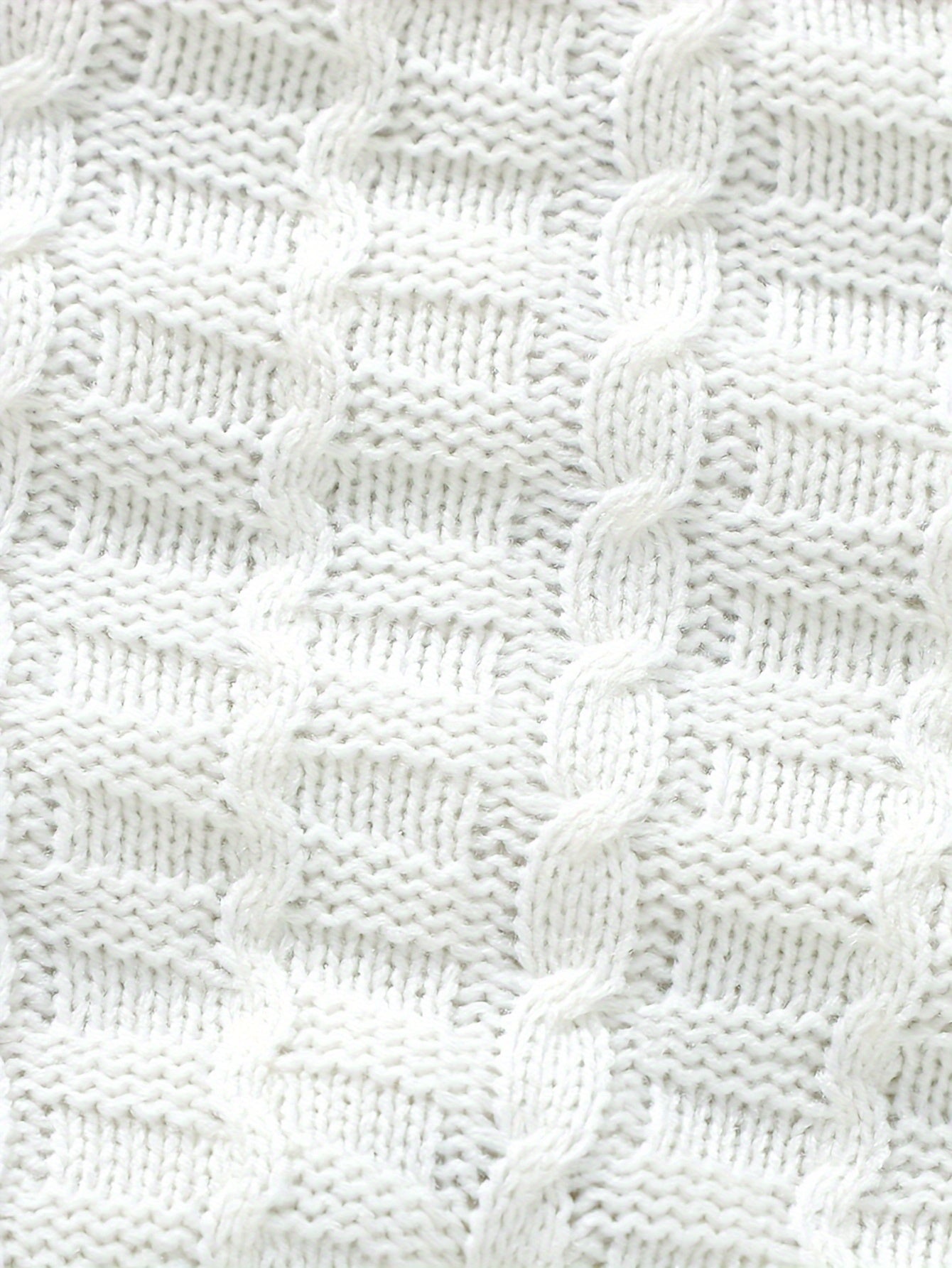 2-Piece Knit Baby Jumpsuit Set with Hat White