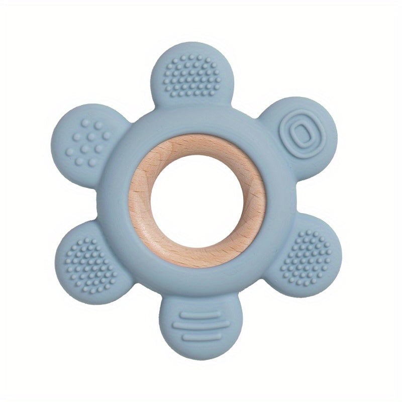 Food-Grade Silicone Wooden Teether Toy