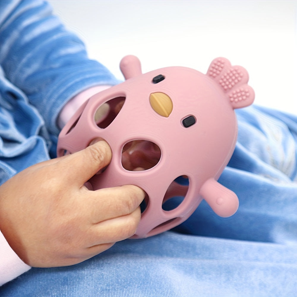Handheld Ball Rattle & Hollow Chick Teething Toy