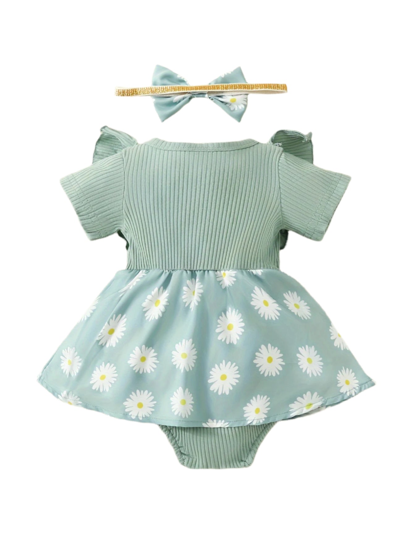 Floral Whimsy Baby Dress & Headband Set