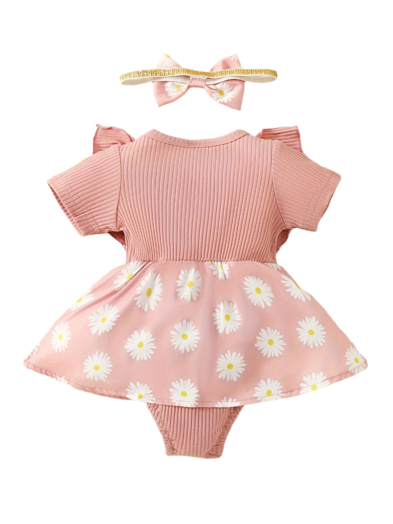 Floral Whimsy Baby Dress & Headband Set