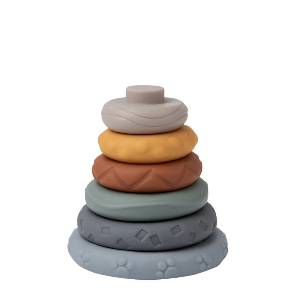 Soft Rainbow Stacking Rings – 6pc Sensory & Learning Toy