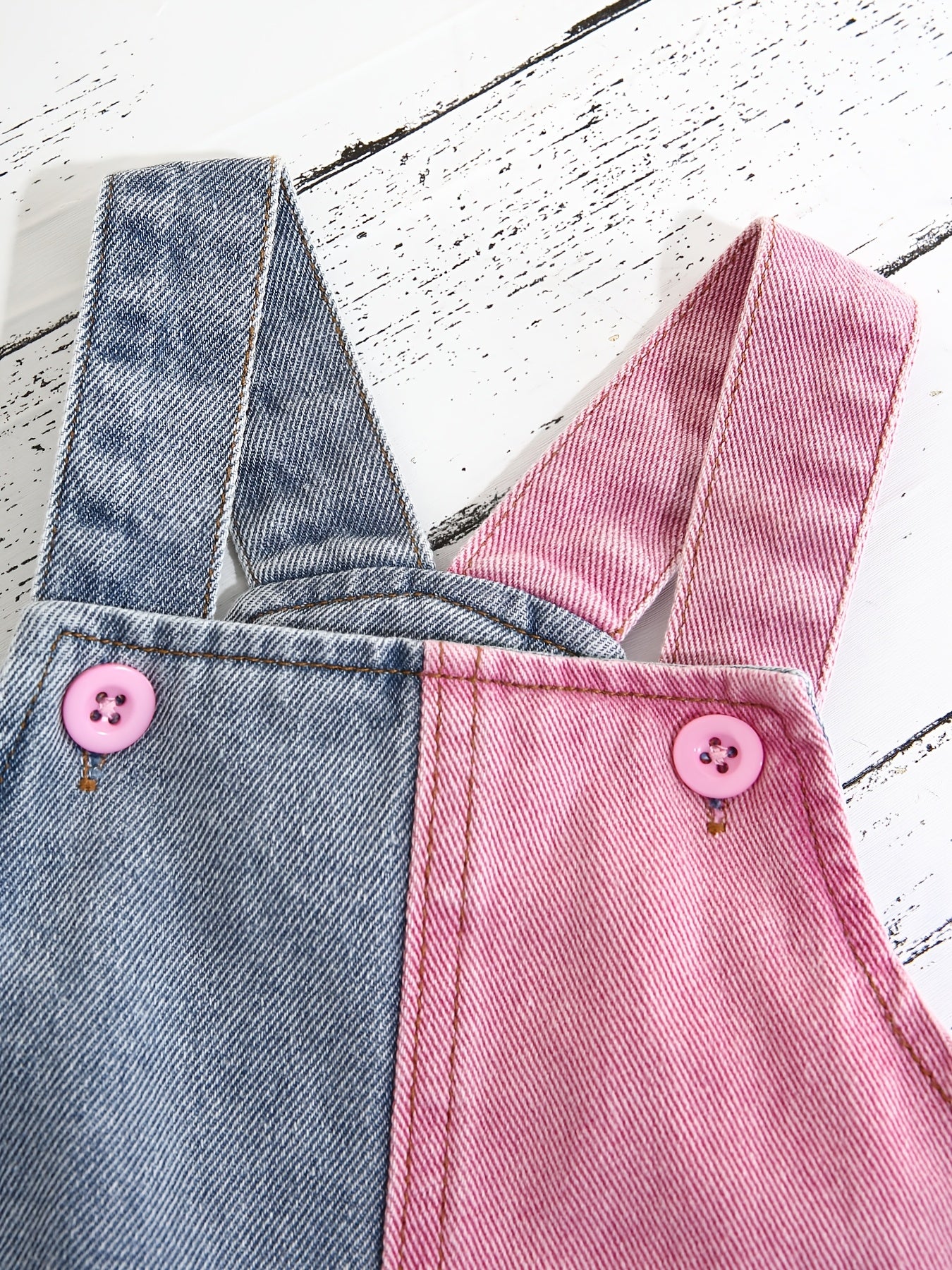 Girls Short Denim Overalls & T-Shirt Set