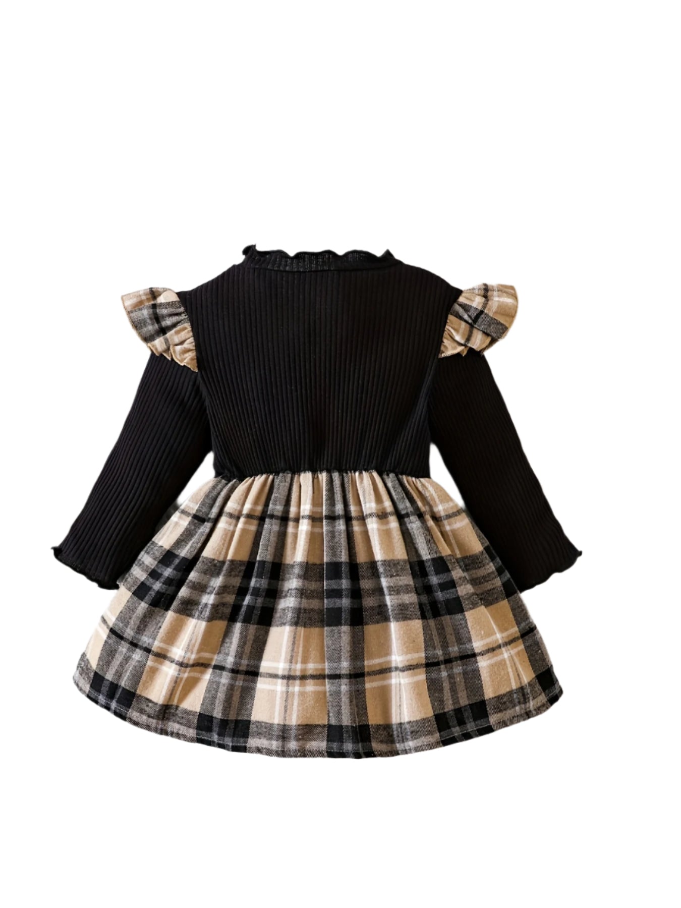 Plaid Faux Two-Piece Dress