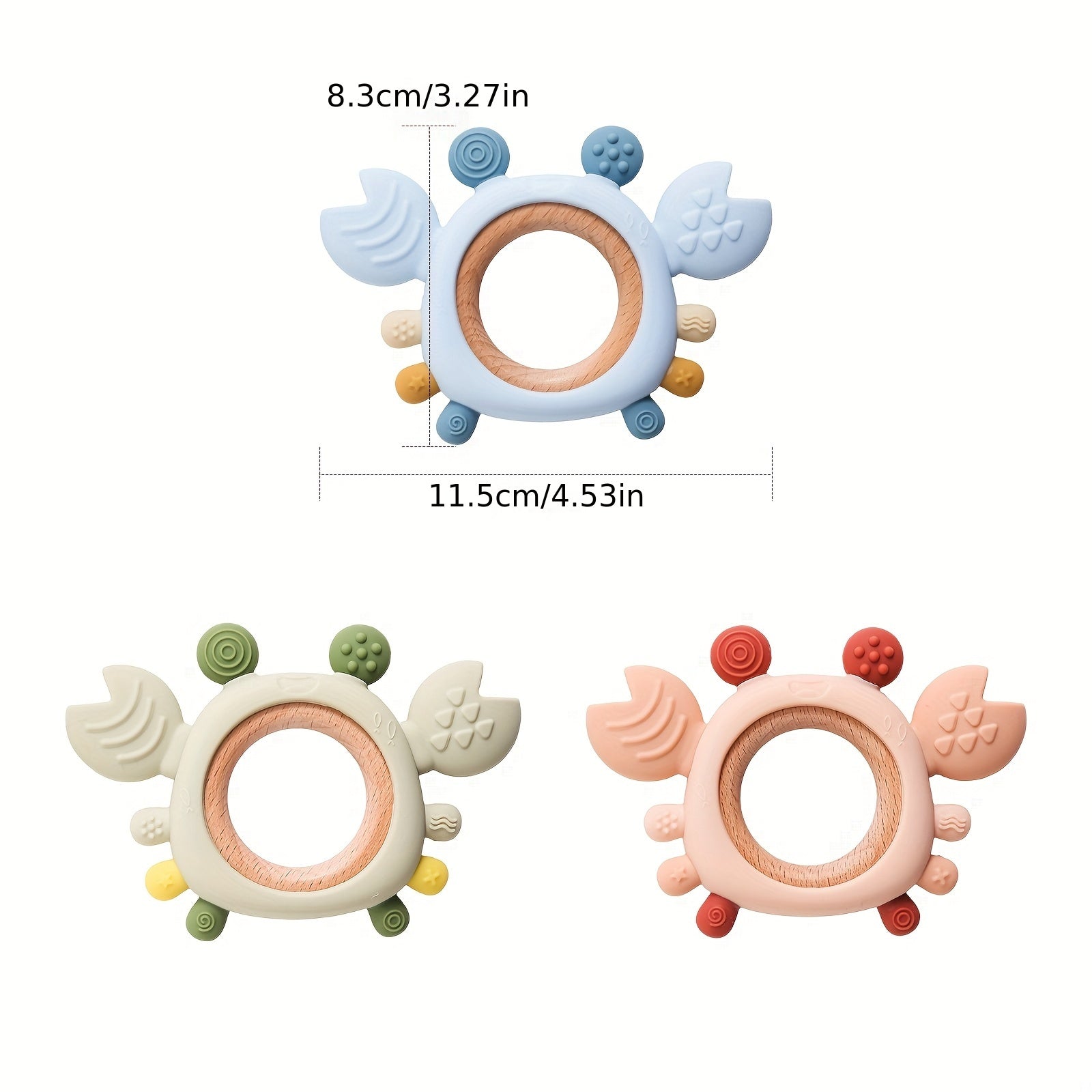 Silicone Baby Teething Crab Toy