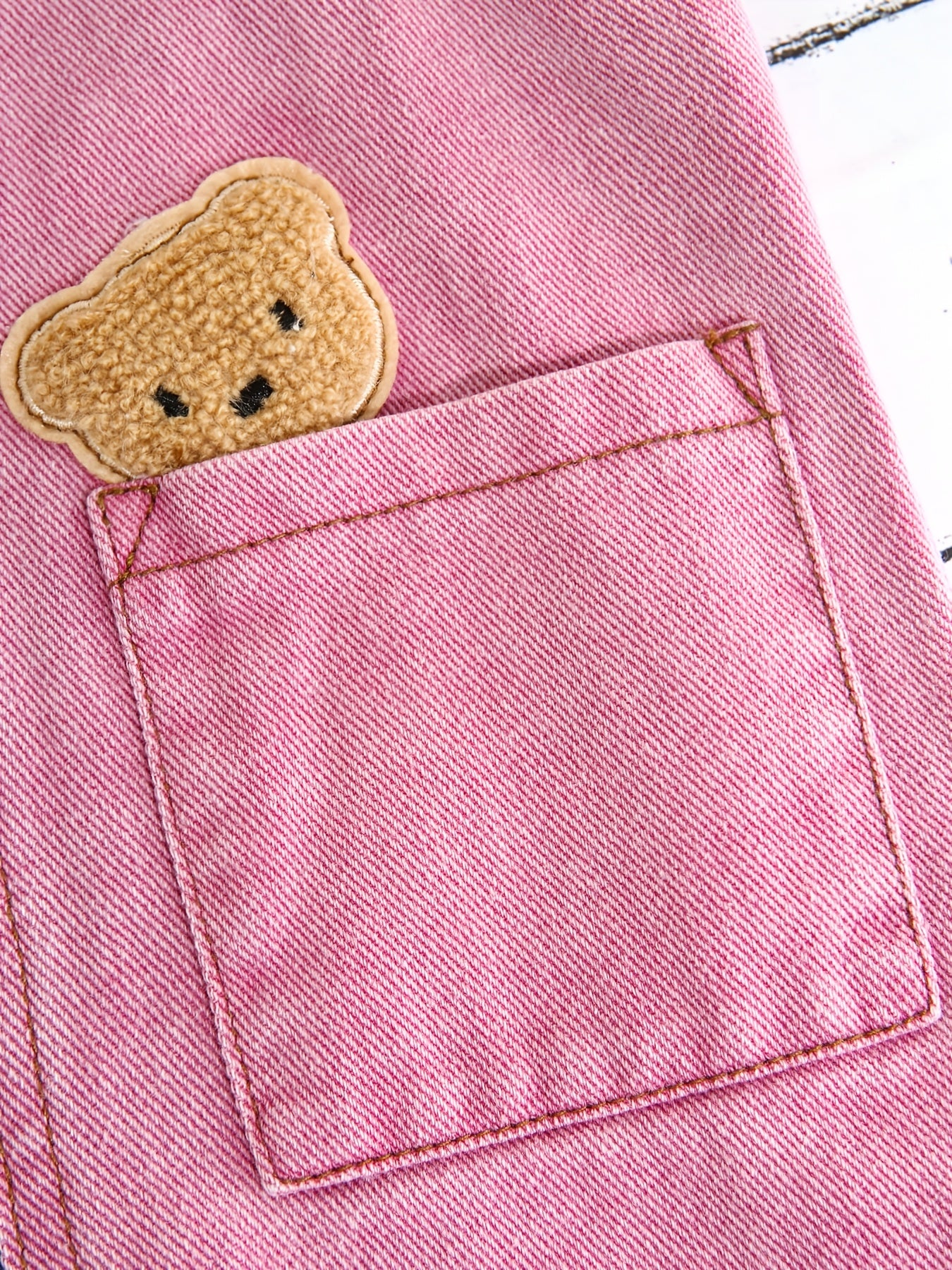 Girls Short Denim Overalls & T-Shirt Set