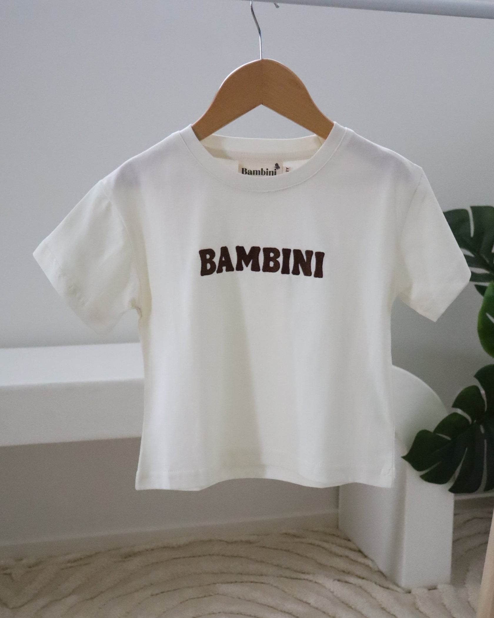 Bambini Embroidered Oversized Tee – 100% Cotton