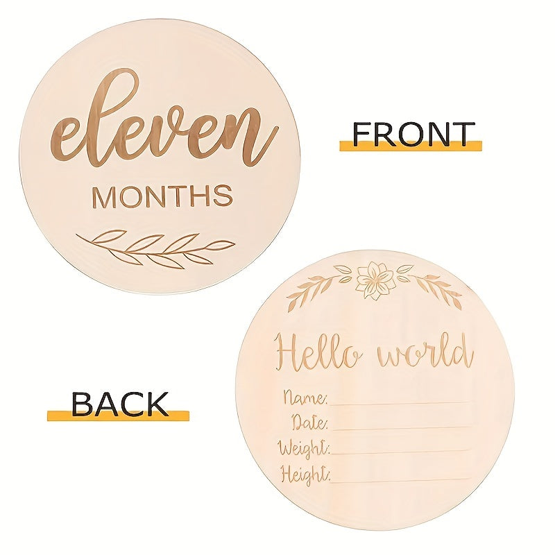 Wooden Monthly Milestone Discs