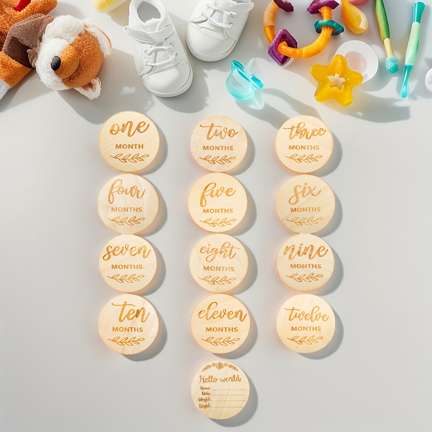 Wooden Monthly Milestone Discs