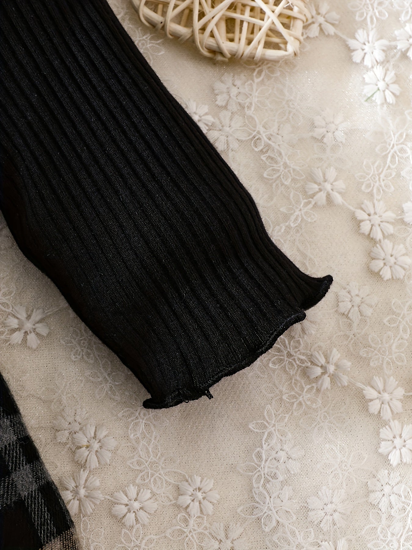 Plaid Faux Two-Piece Dress