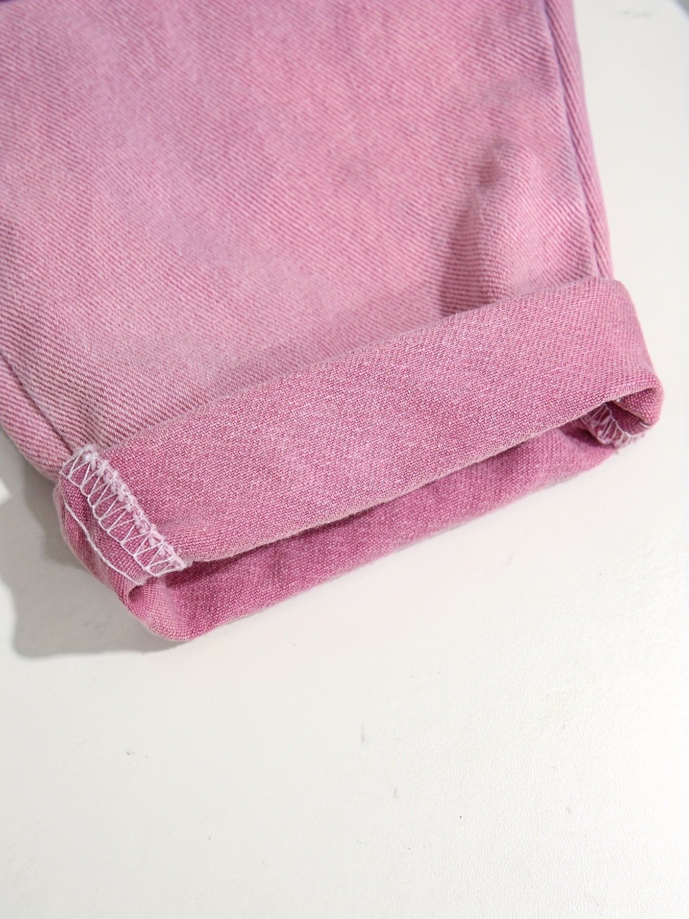 Girls' Colour-Block Long Denim Overalls