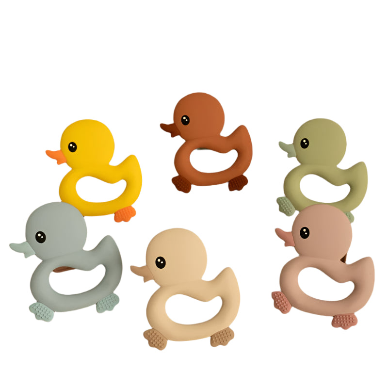 Baby Silicone Teething Rings – Cute Duck Shape