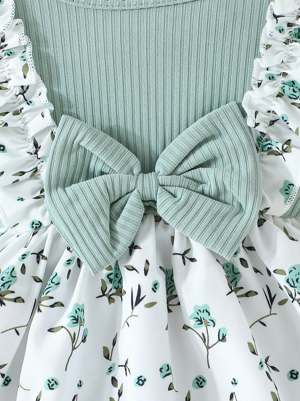 Girls Summer Floral Bow Dress
