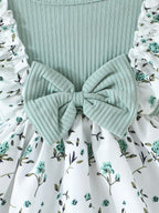 Girls Summer Floral Bow Dress