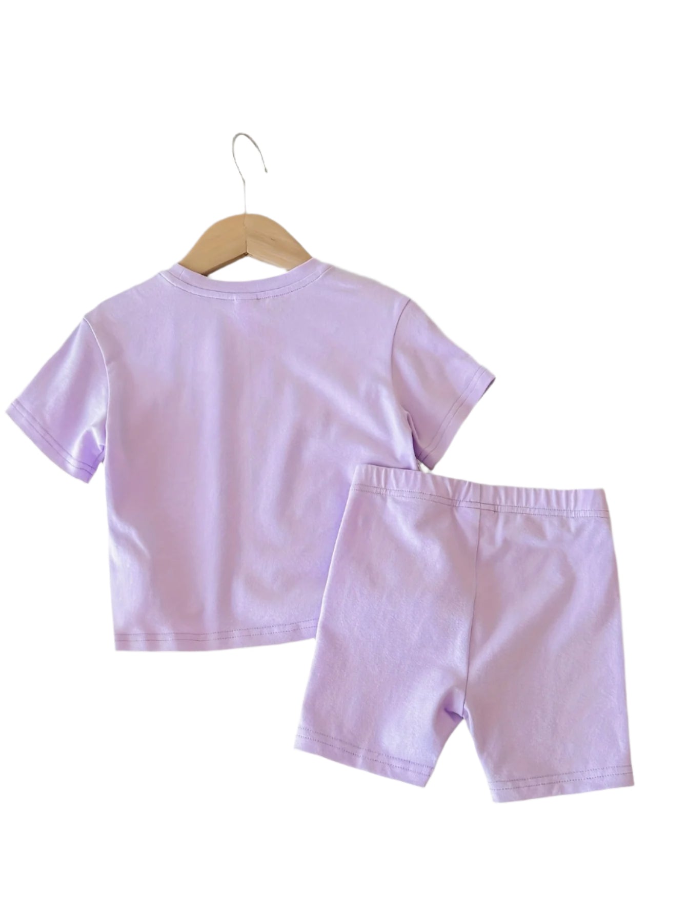 2-Piece Girls Summer Daisy Set Purple