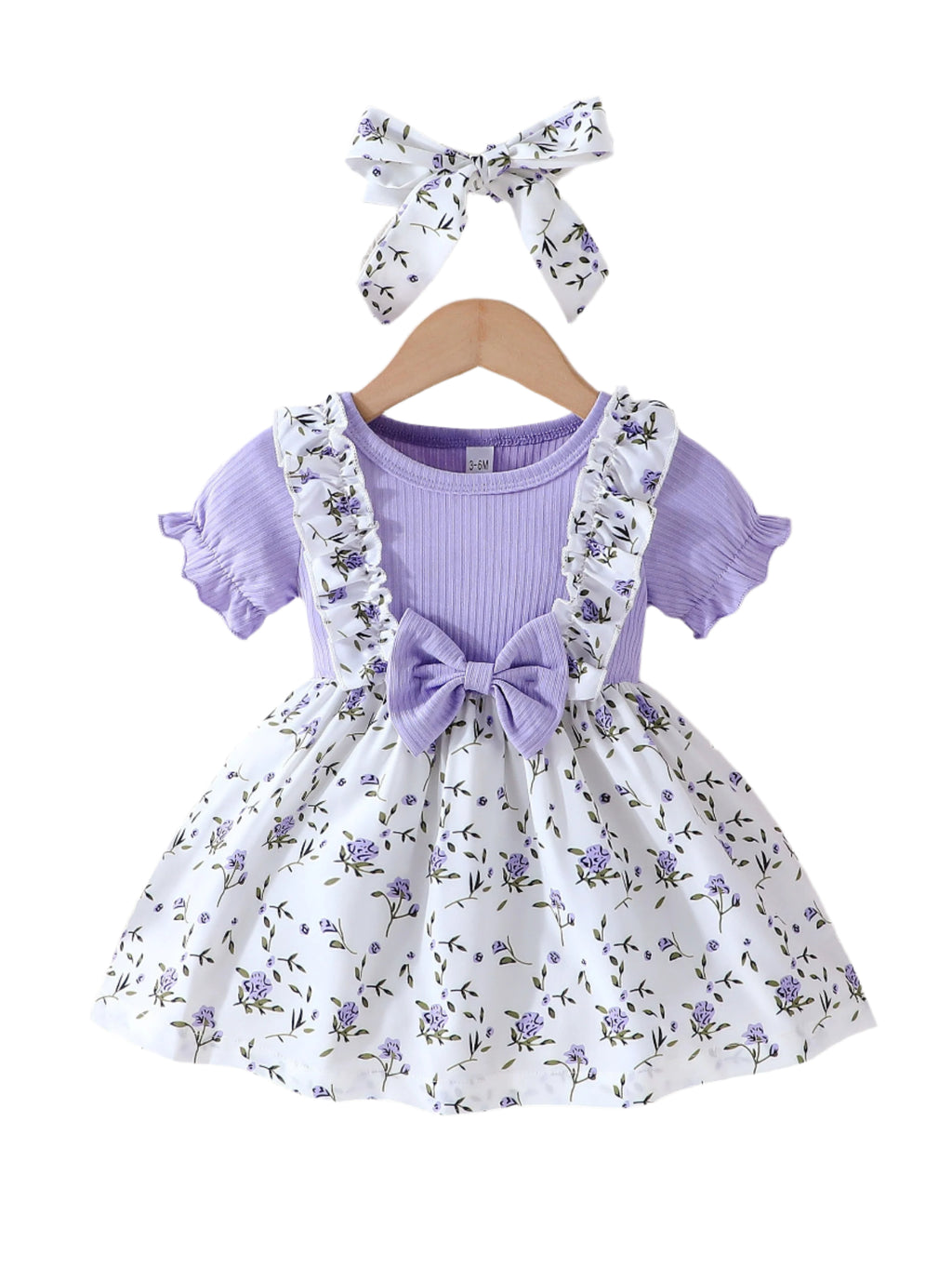 Girls Summer Floral Bow Dress