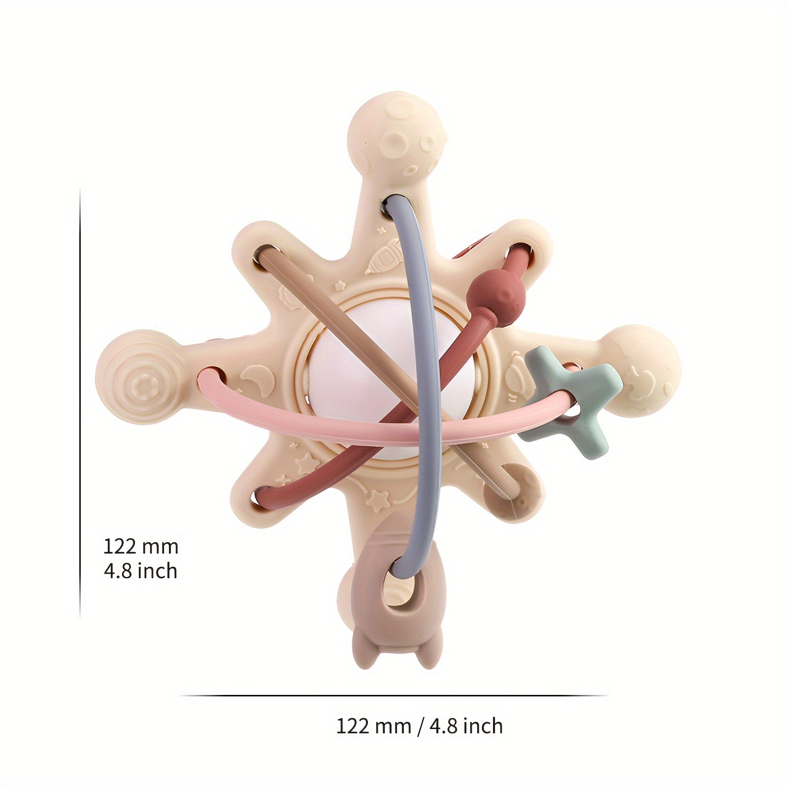 Rattle & Sensory Teether Bed Bell Silicone Ball