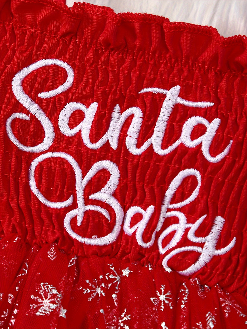 'Santa Baby' Ruffled Christmas Dress