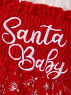 'Santa Baby' Ruffled Christmas Dress