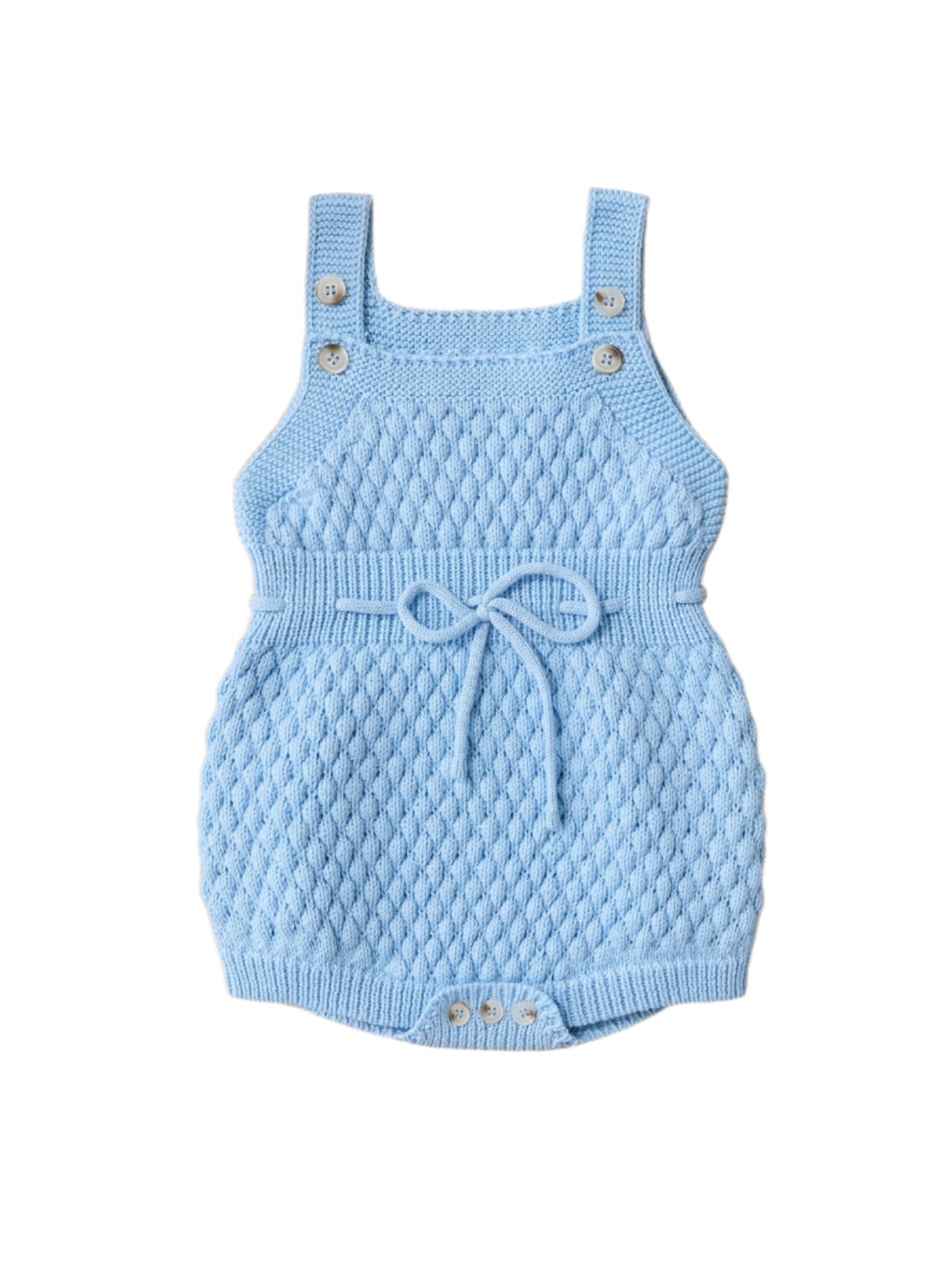 Girls Soft Knit Suspender Romper