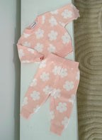 Pink Floral Knit Set