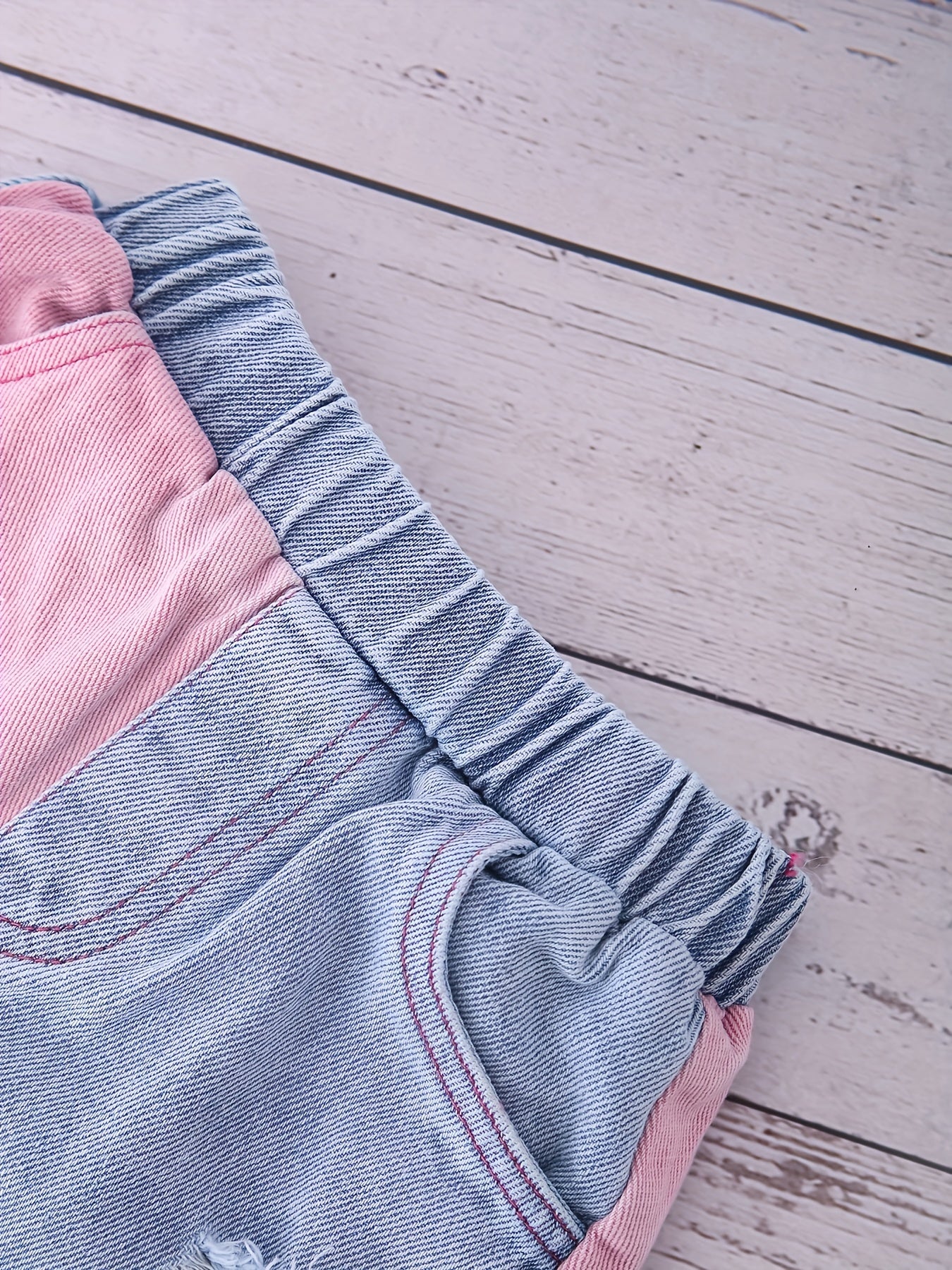 Colour-Blocked Denim Pants