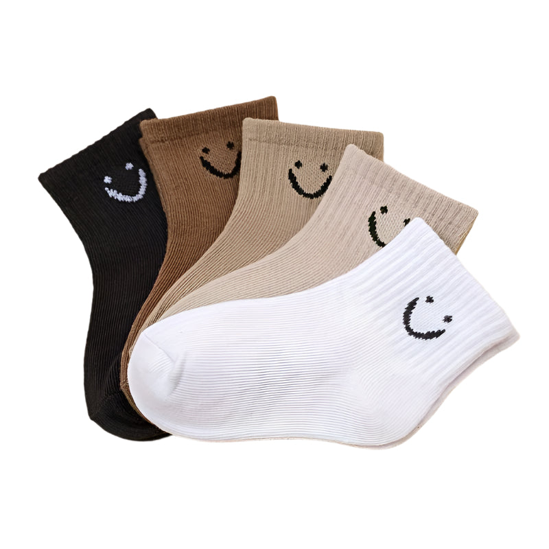 5 Pairs Smiley Face Socks