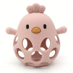 Handheld Ball Rattle & Hollow Chick Teething Toy