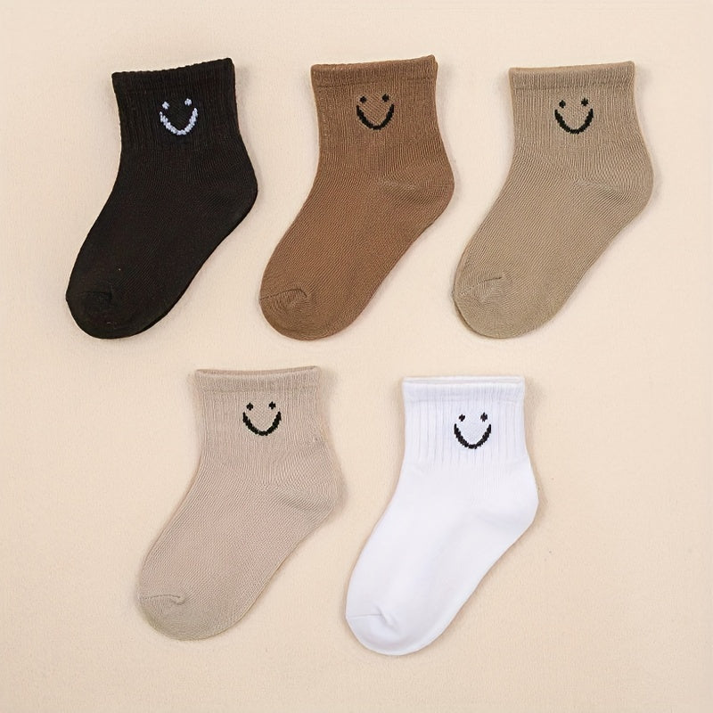 5 Pairs Smiley Face Socks