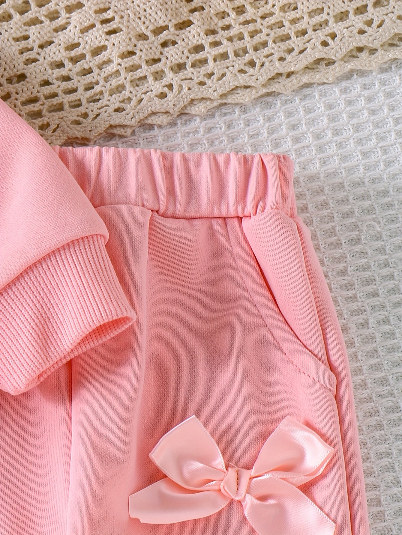 Pink Bow Tracksuit Set