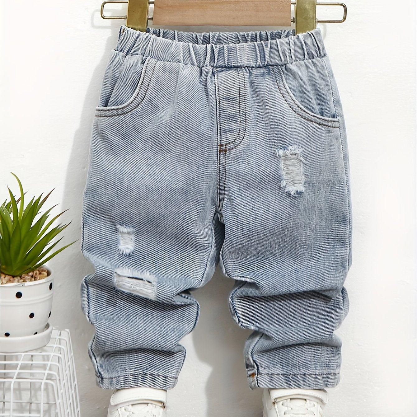 Distressed Denim Pants