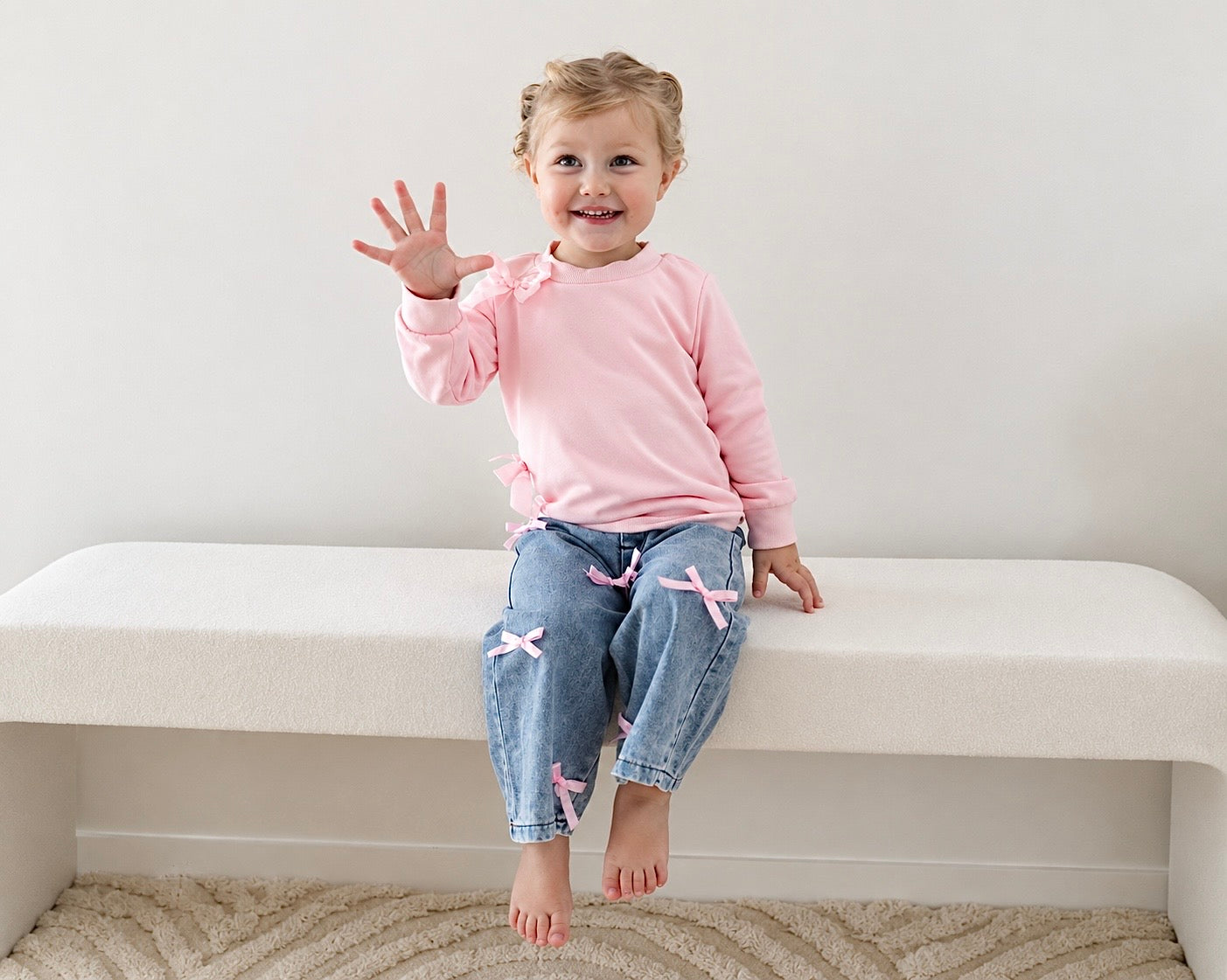 Pixie Bow Denim Pants