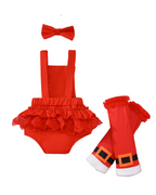 3-Piece Baby Girl Santa Outfit