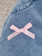 Pixie Bow Denim Wash Pants