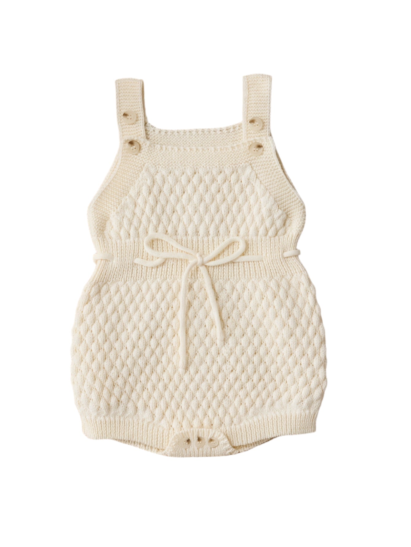 Girls Soft Knit Suspender Romper