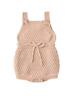 Girls Soft Knit Suspender Romper