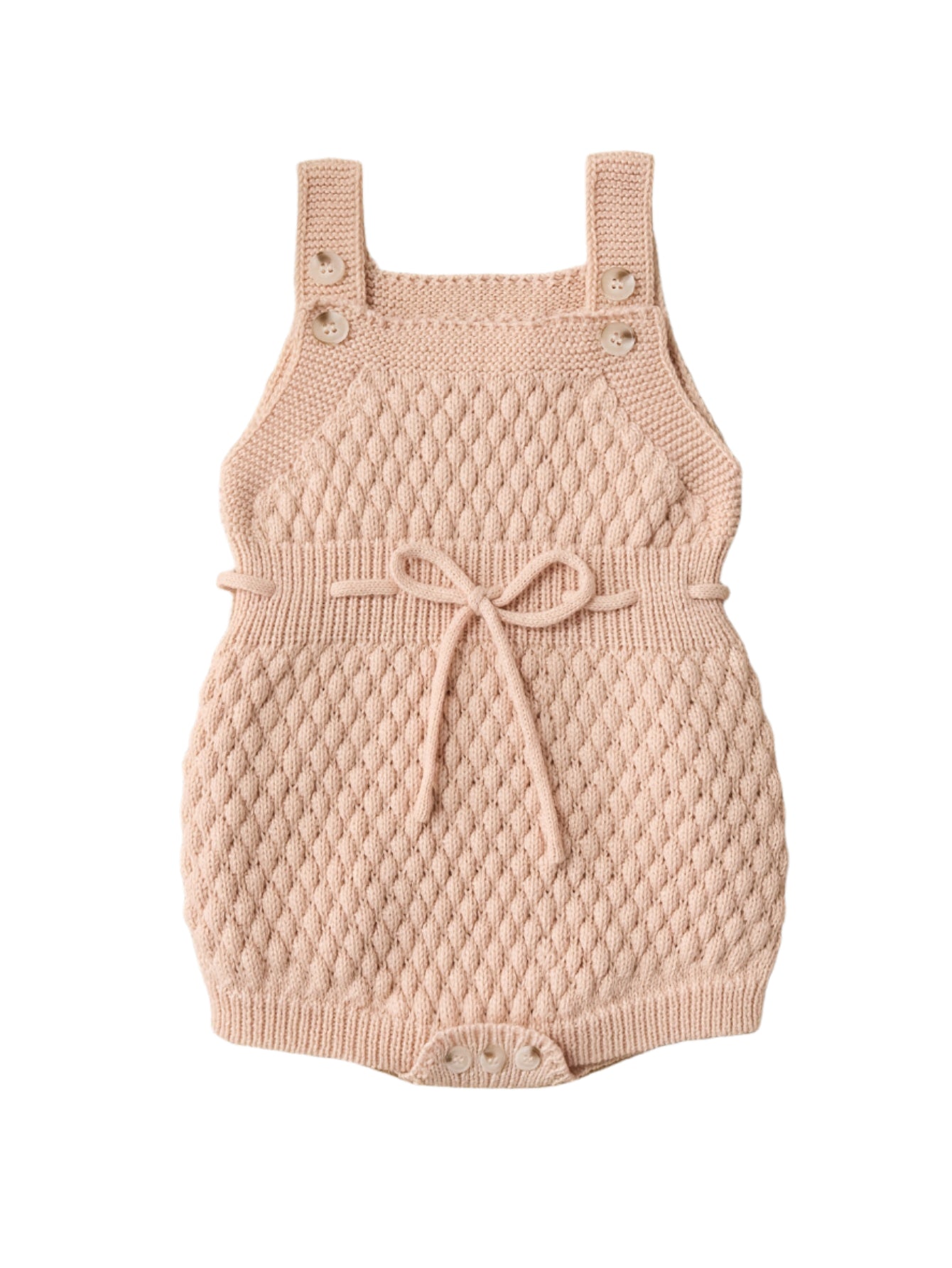 Girls Soft Knit Suspender Romper