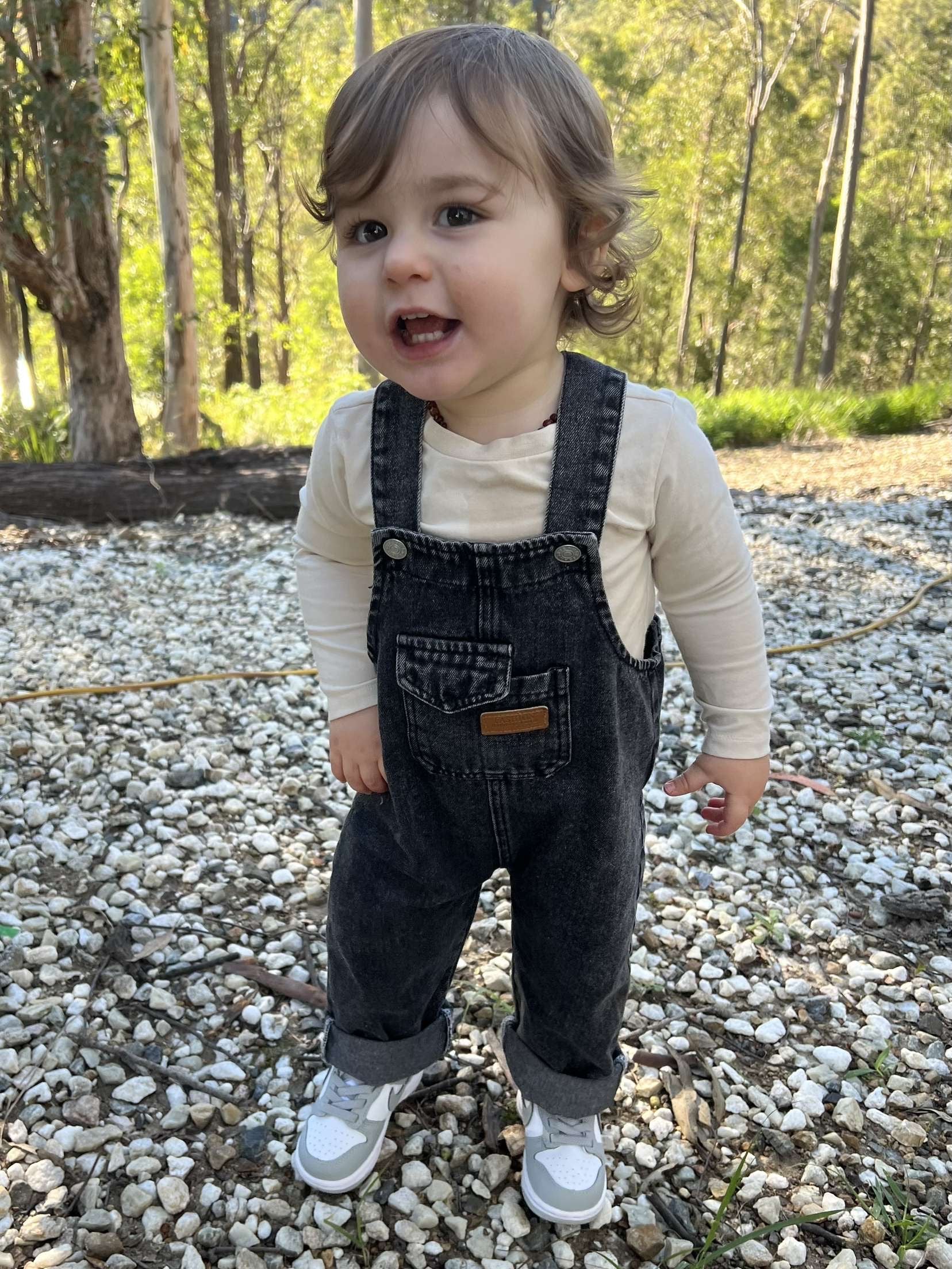 Black Denim Overalls