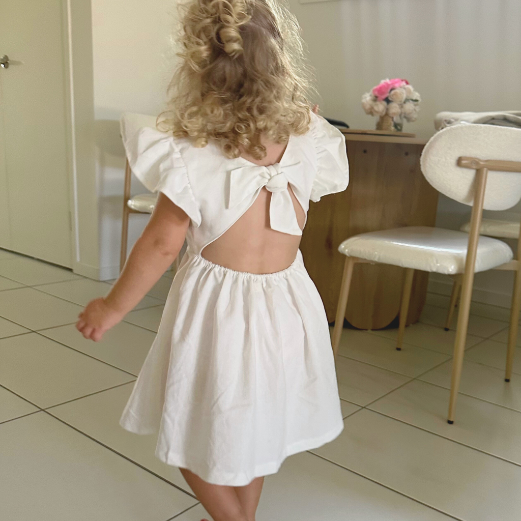 Summer Linen Flutter Dress