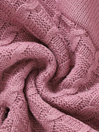 2-Piece Knit Baby Jumpsuit Set with Hat Pink