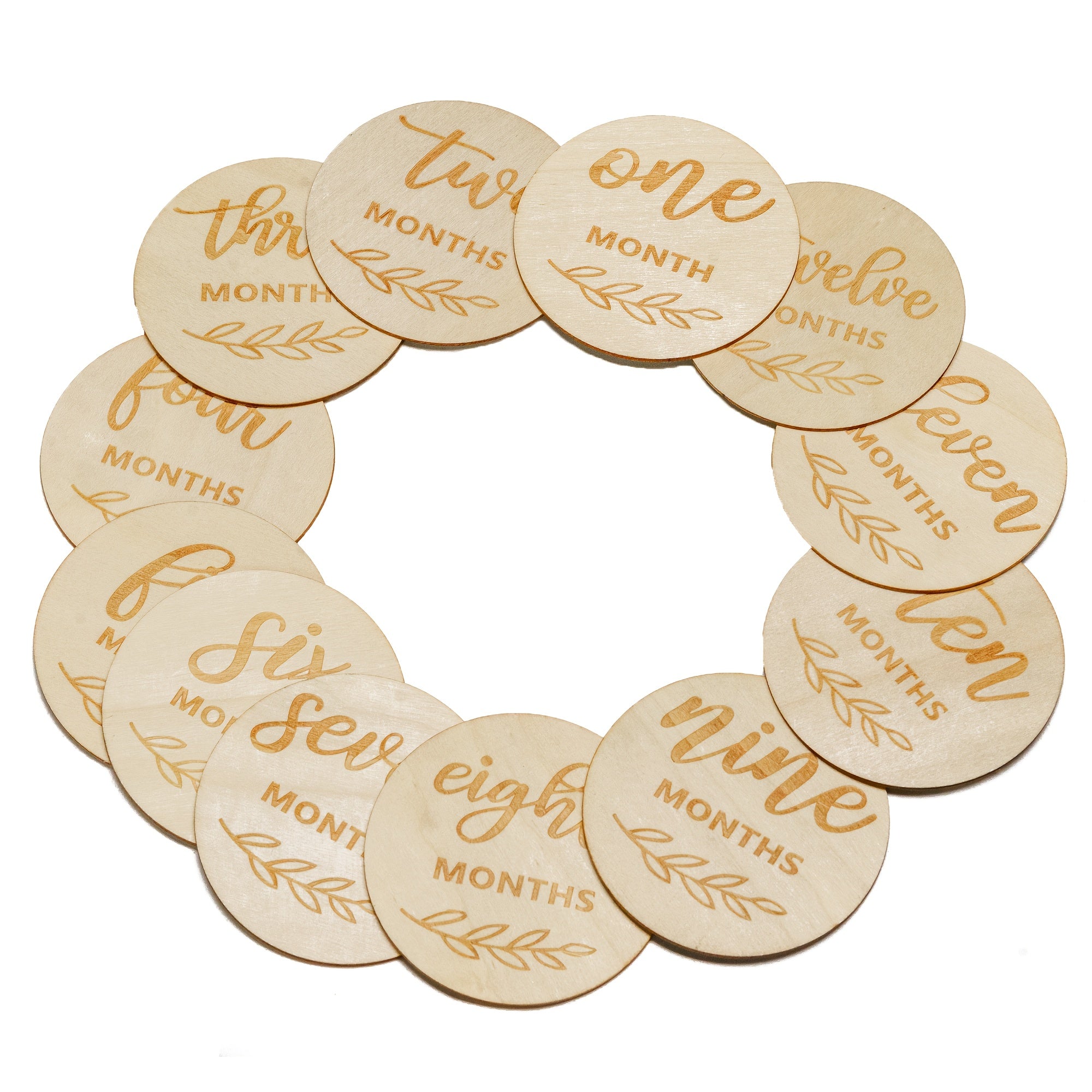 Wooden Monthly Milestone Discs