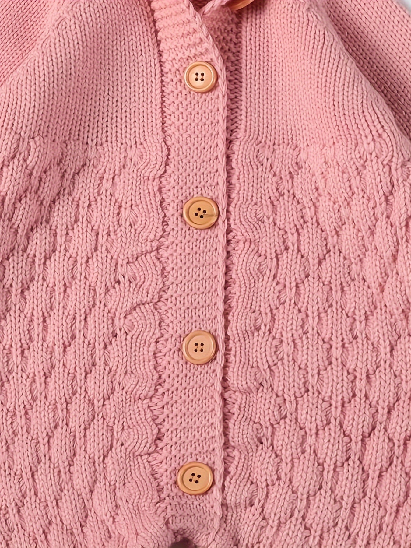Pom-Pom Hooded Knit Romper Pink
