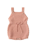 Girls Soft Knit Suspender Romper