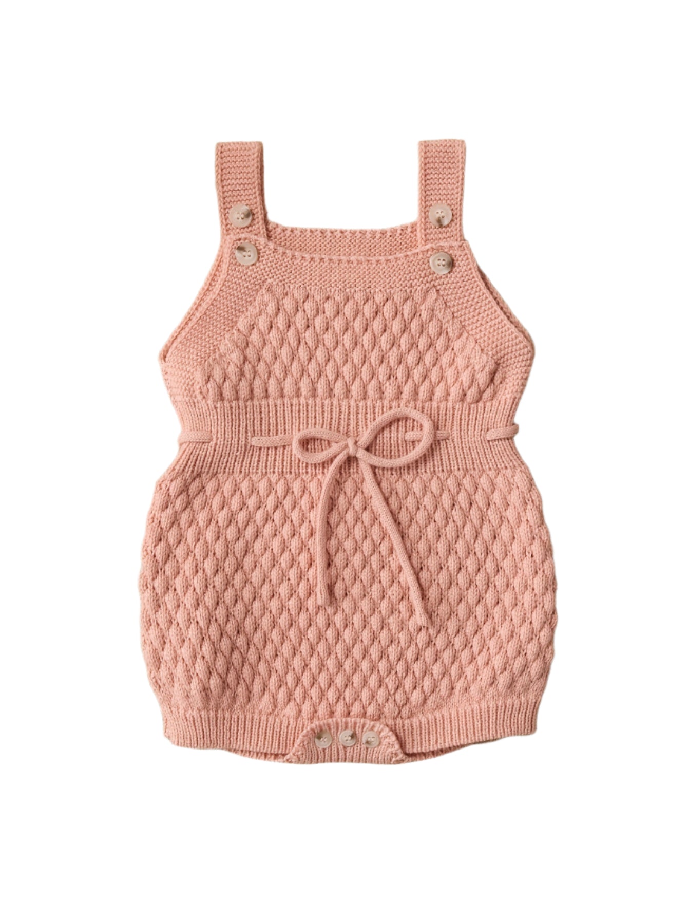 Girls Soft Knit Suspender Romper