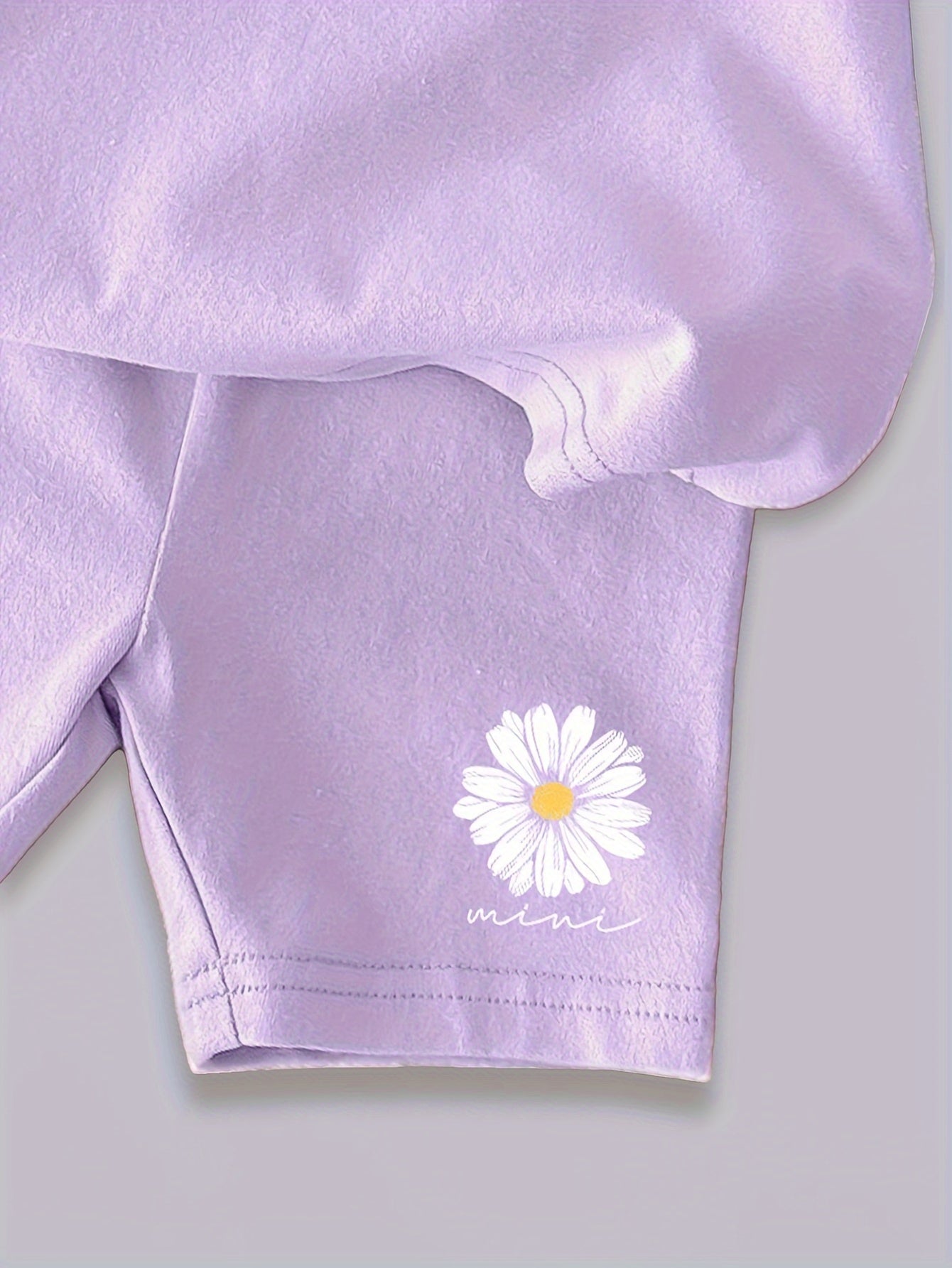 2-Piece Girls Summer Daisy Set Purple