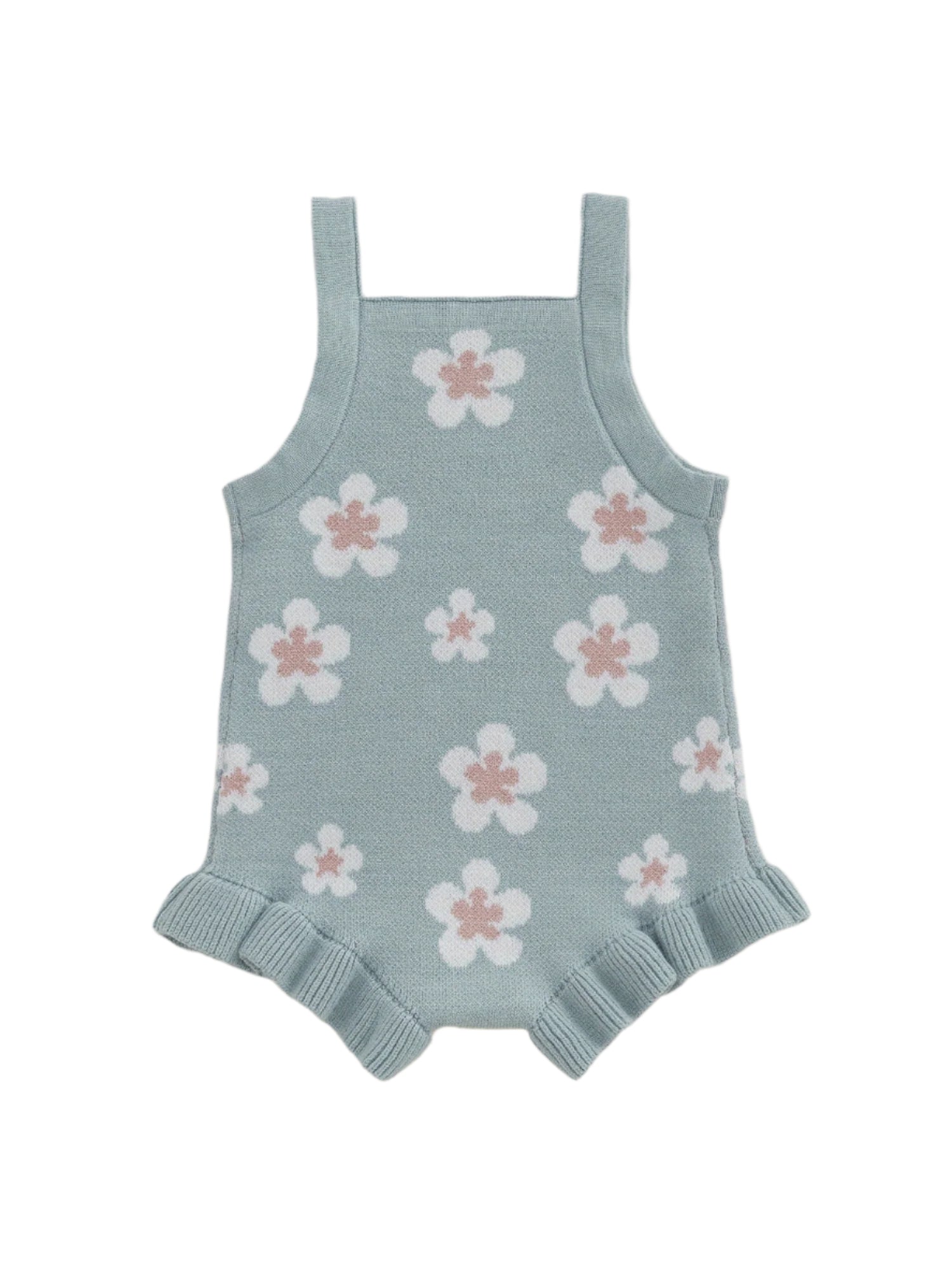 Teal Blossom Romper