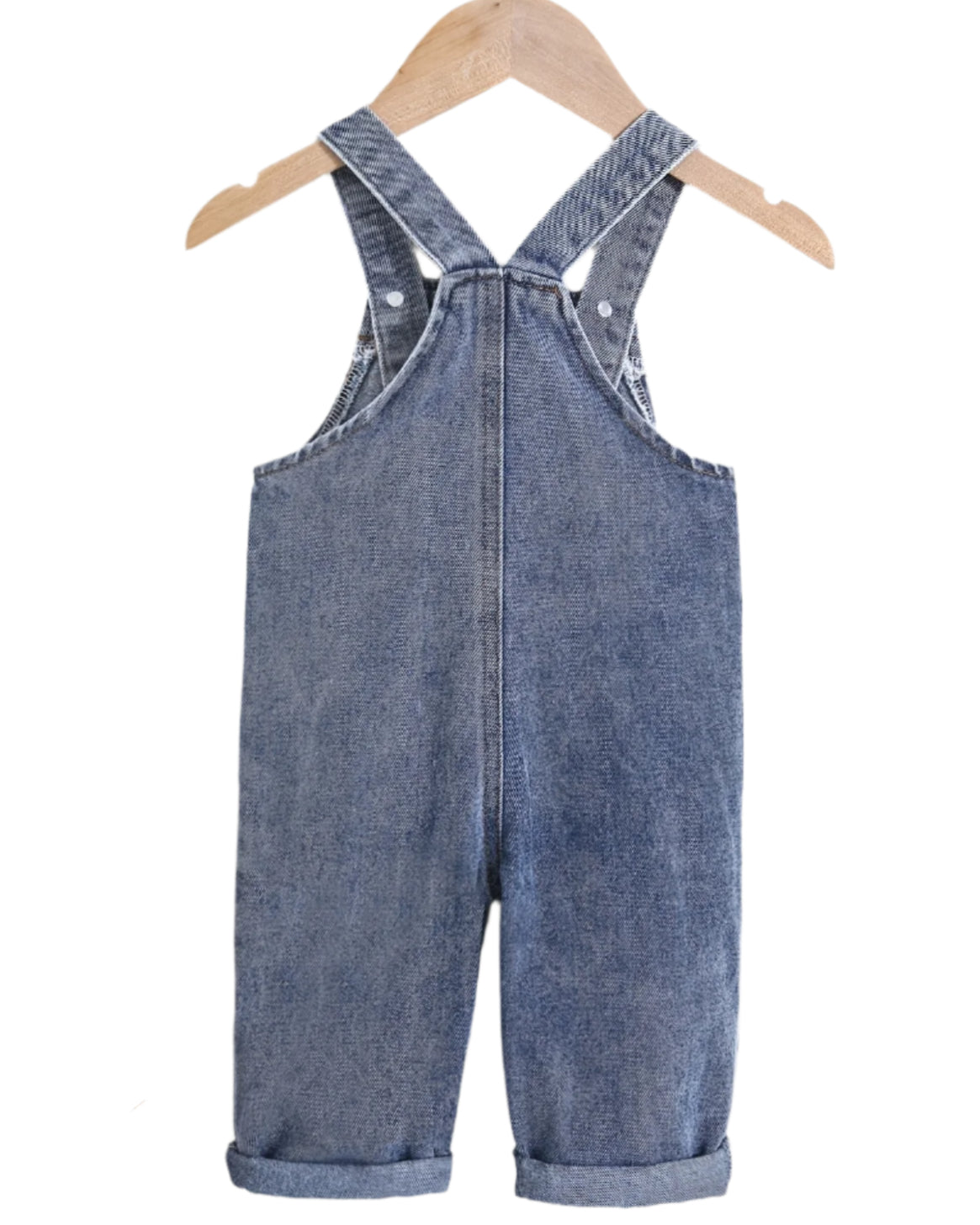 Denim Overalls with Bear Patch