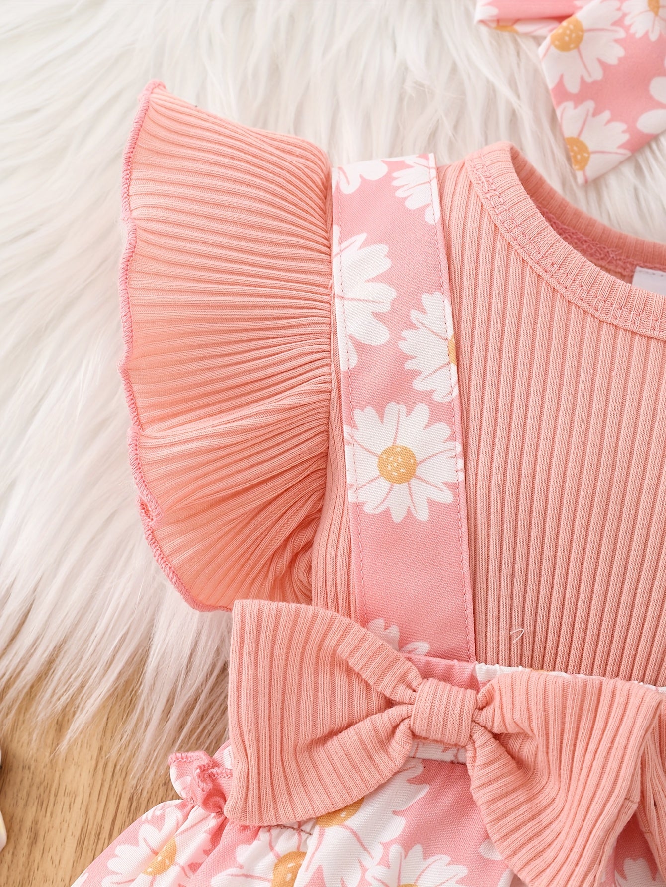Blossom Breeze 2-Piece Set – Triangle Dress & Bow Headband