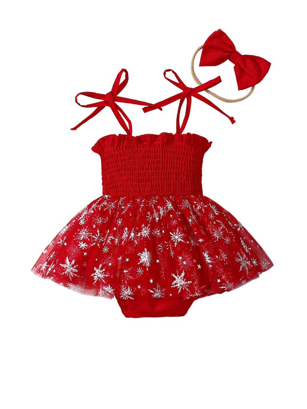 Santa Baby' Ruffled Christmas Dress Bambini Santa Baby' Ruffled Christmas Dress Bambini